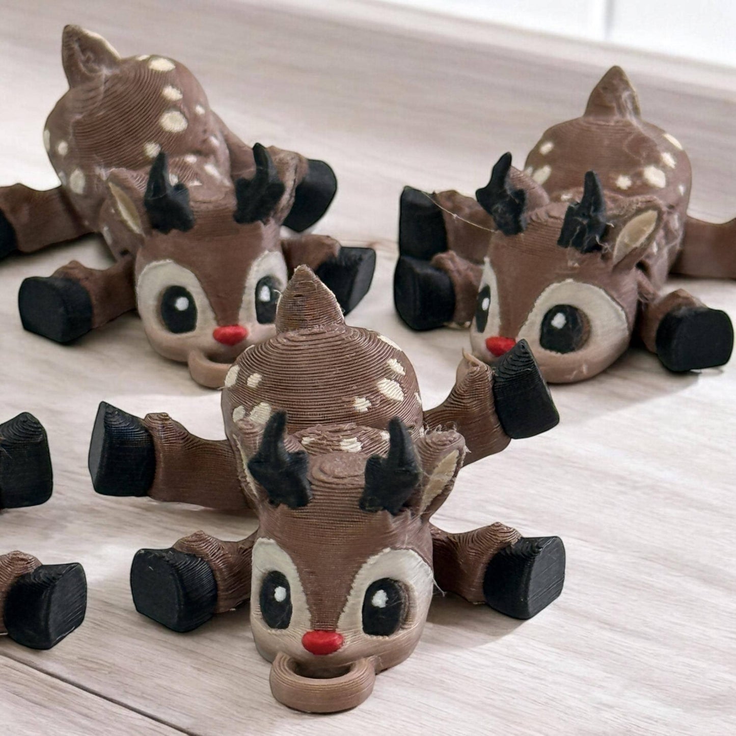 Adorable Reindeer and Santa's Sleigh | 3D Printed Christmas Themed Flexi Models UK