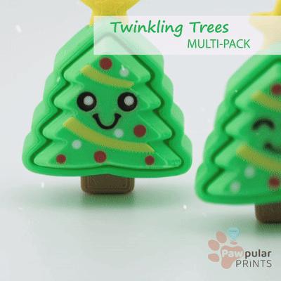 Adorable 3D Printed Twinkling Trees Clicker - Perfect Handheld Size!