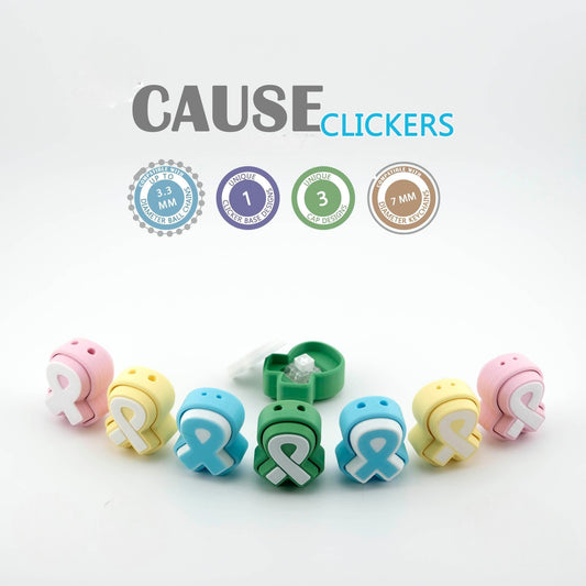 3D Printed Awareness Ribbon Keychain - Support Custom Colors Available
