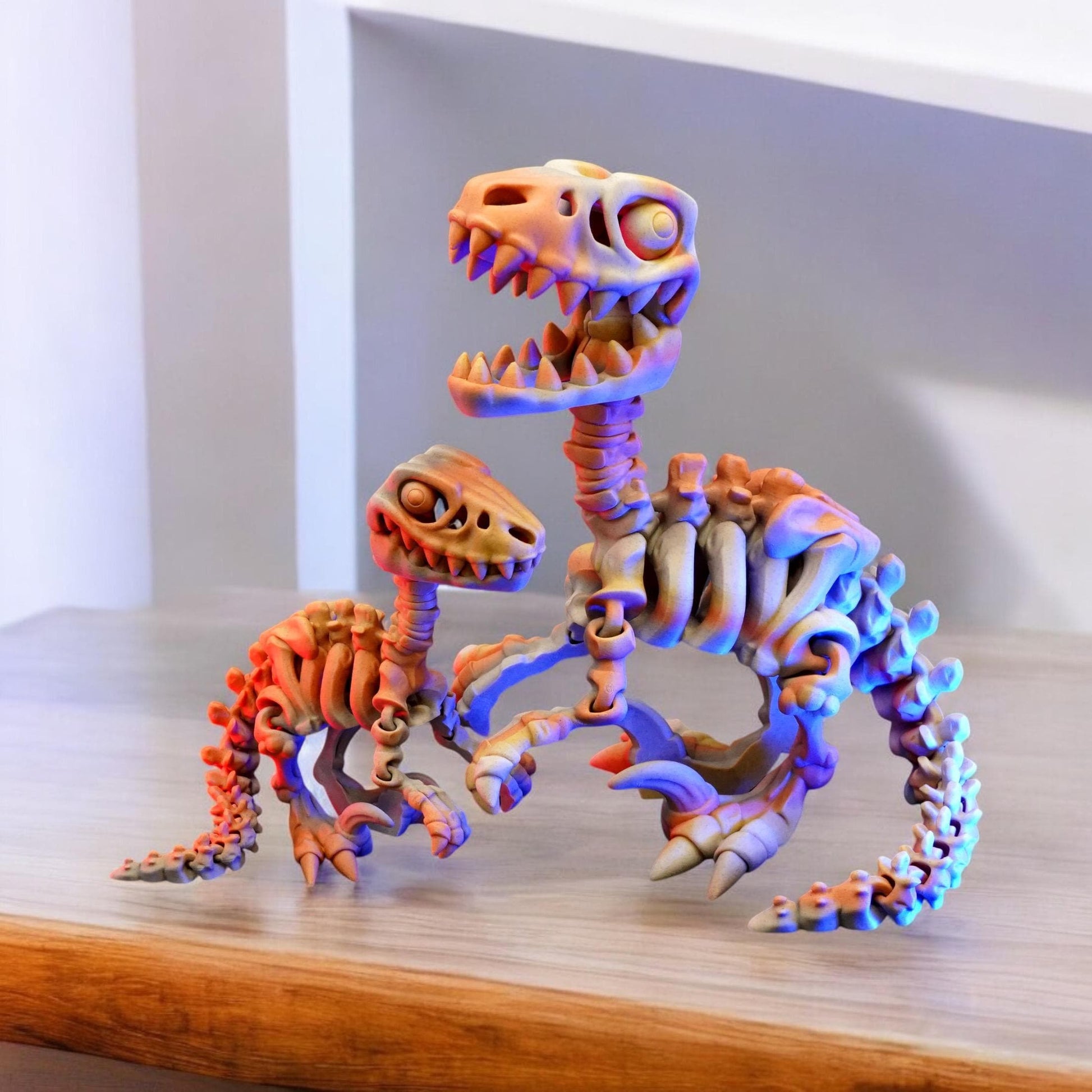 3D-Printed Skeleton Raptor Dinosaur Choose Any Color!