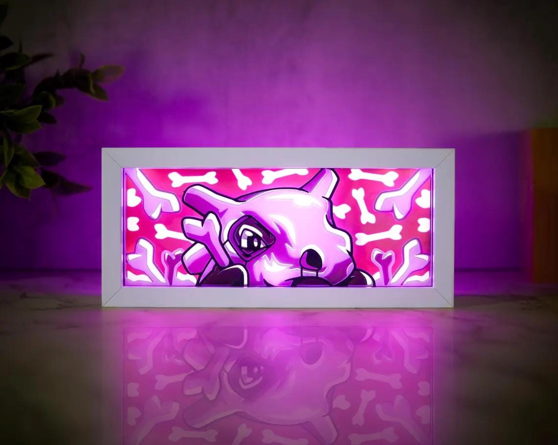 Fan Art 3D Printed Light Box – Color Changing with Remote | USB Powered