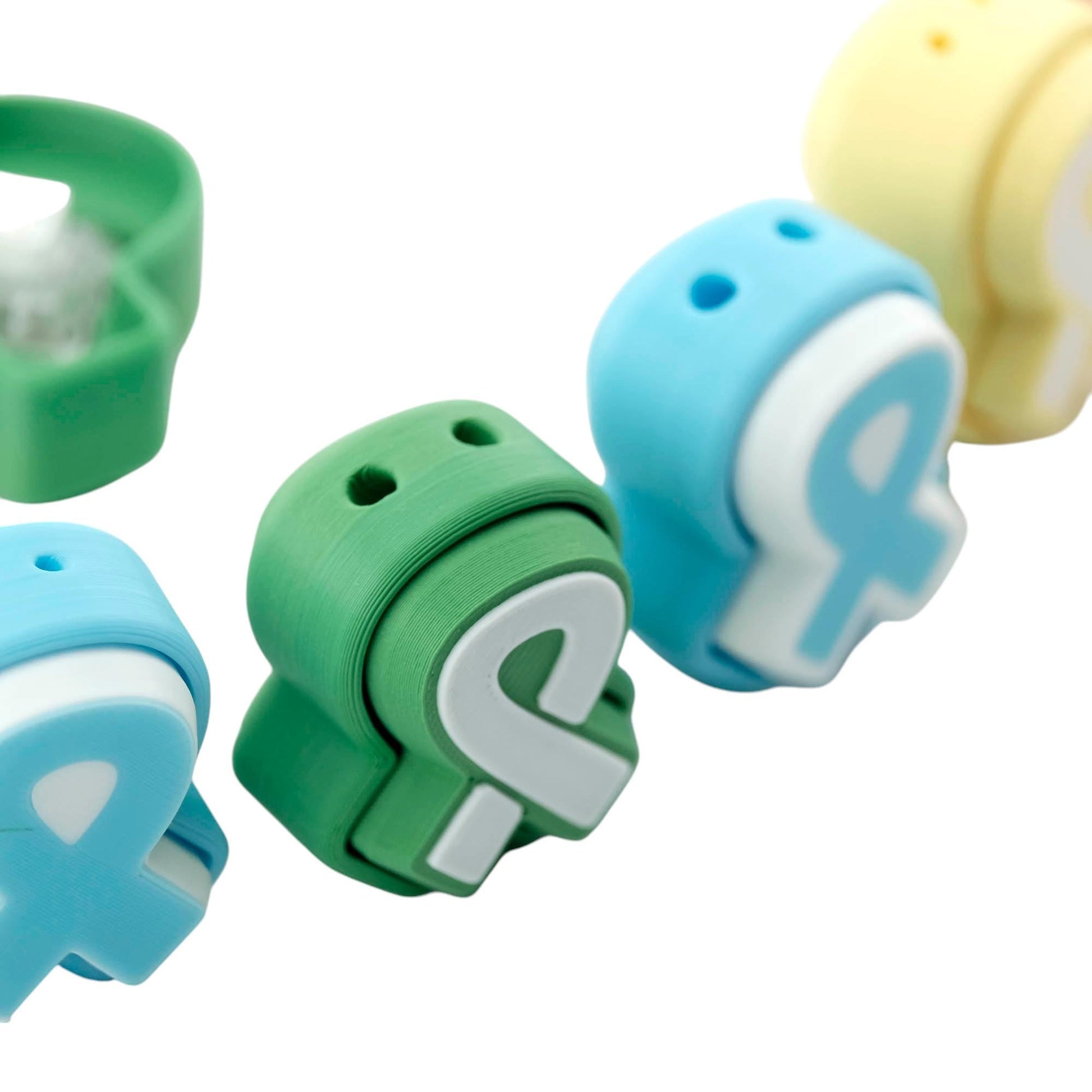 3D Printed Awareness Ribbon Keychain - Support Custom Colors Available
