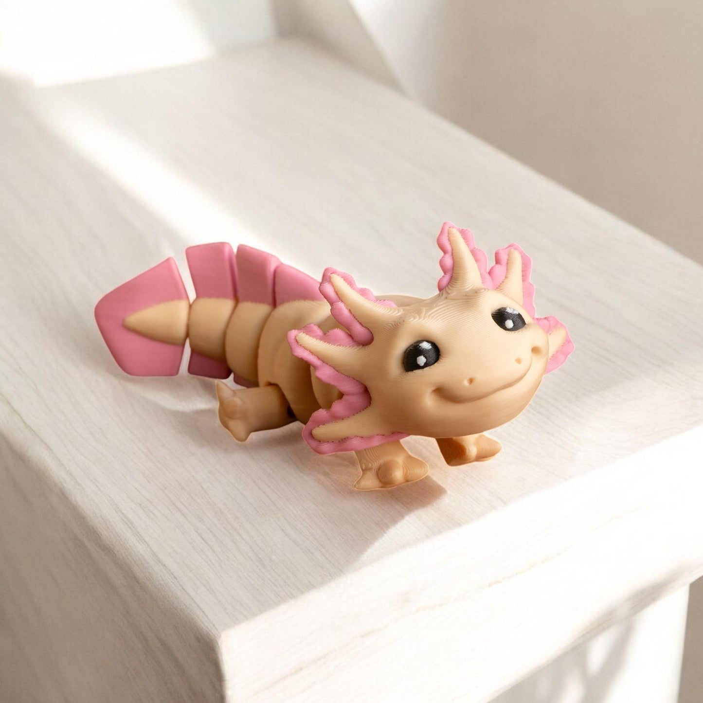 Baby Axolotl | 3D Printed Pastel Flexi Model