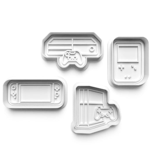 Handcrafted 3D-Printed Video Game Cookie Cutter Set of 4 – Level Up Your Baking!