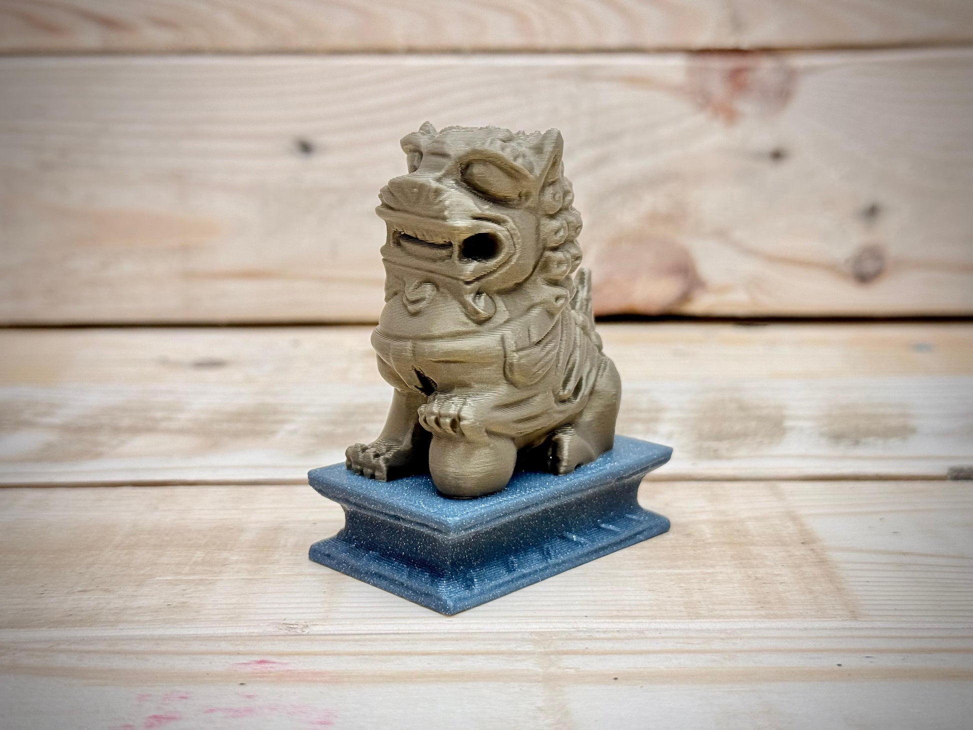 Custom 3D Printed Pair of Chinese Guardian Lions - Choose Your Colors!