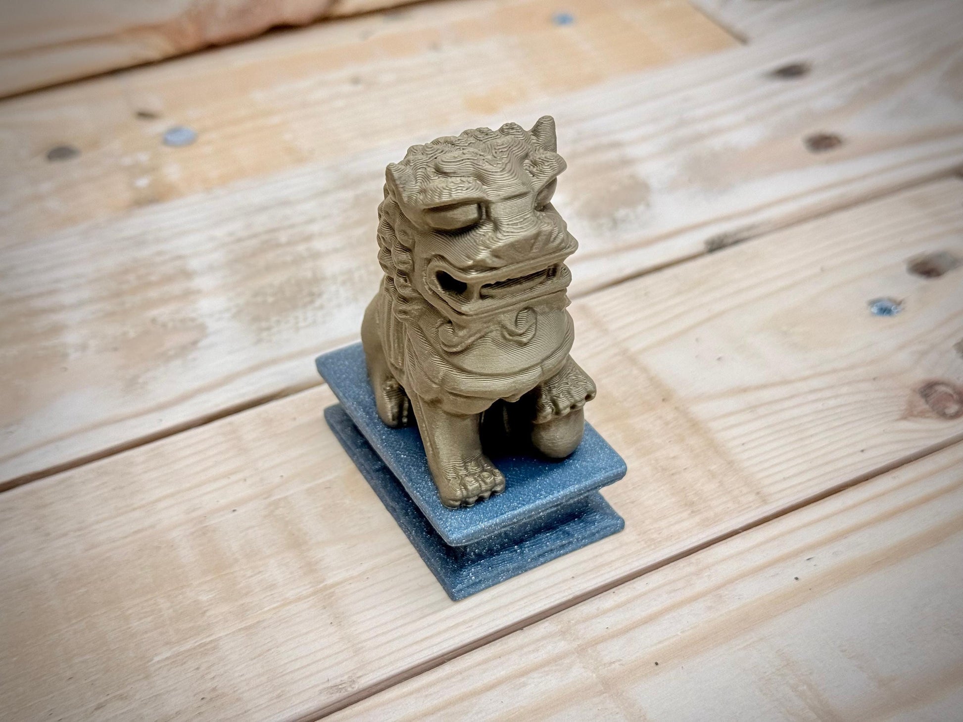 Custom 3D Printed Pair of Chinese Guardian Lions - Choose Your Colors!
