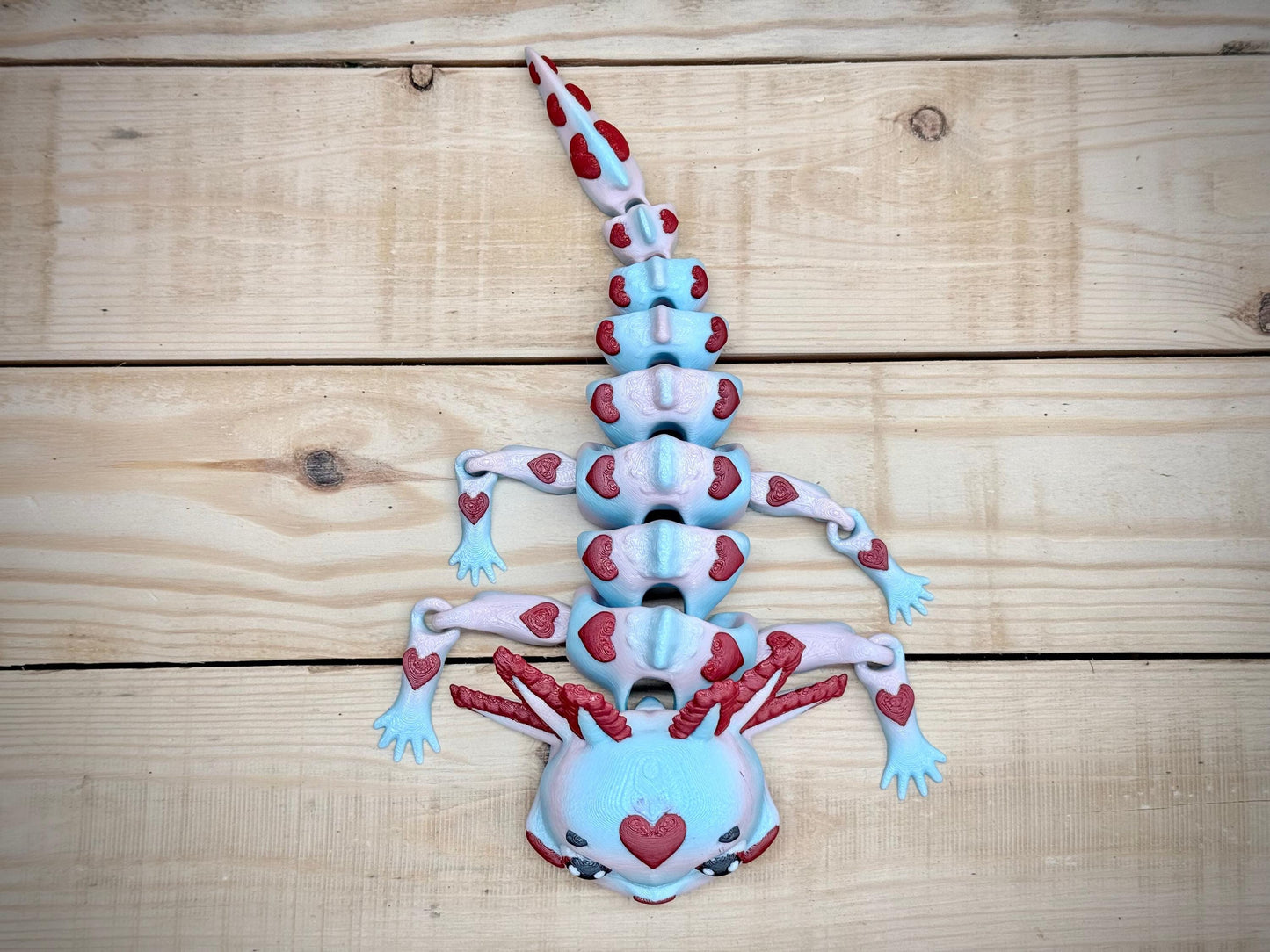 Customizable 3D-Printed Axolotl – Be my Valentine Axolotl