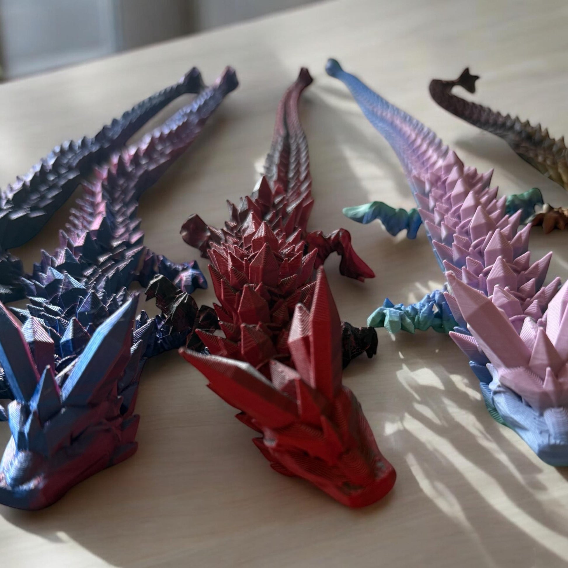 Articulated Crystal Dragon | 3D Printed Fantasy Design Cinderwing Design