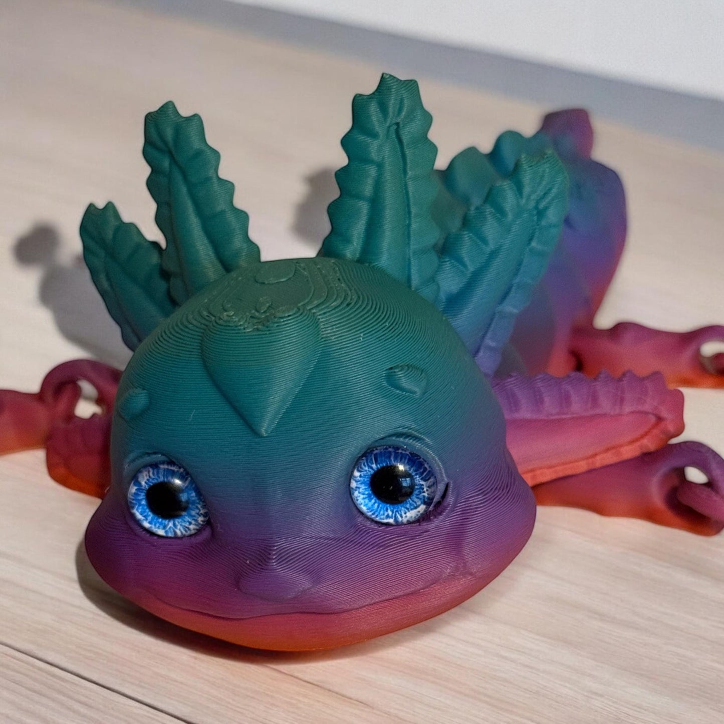 Customizable 3D-Printed Axolotl glass eye's– 20cm Long! Choose Any Color!