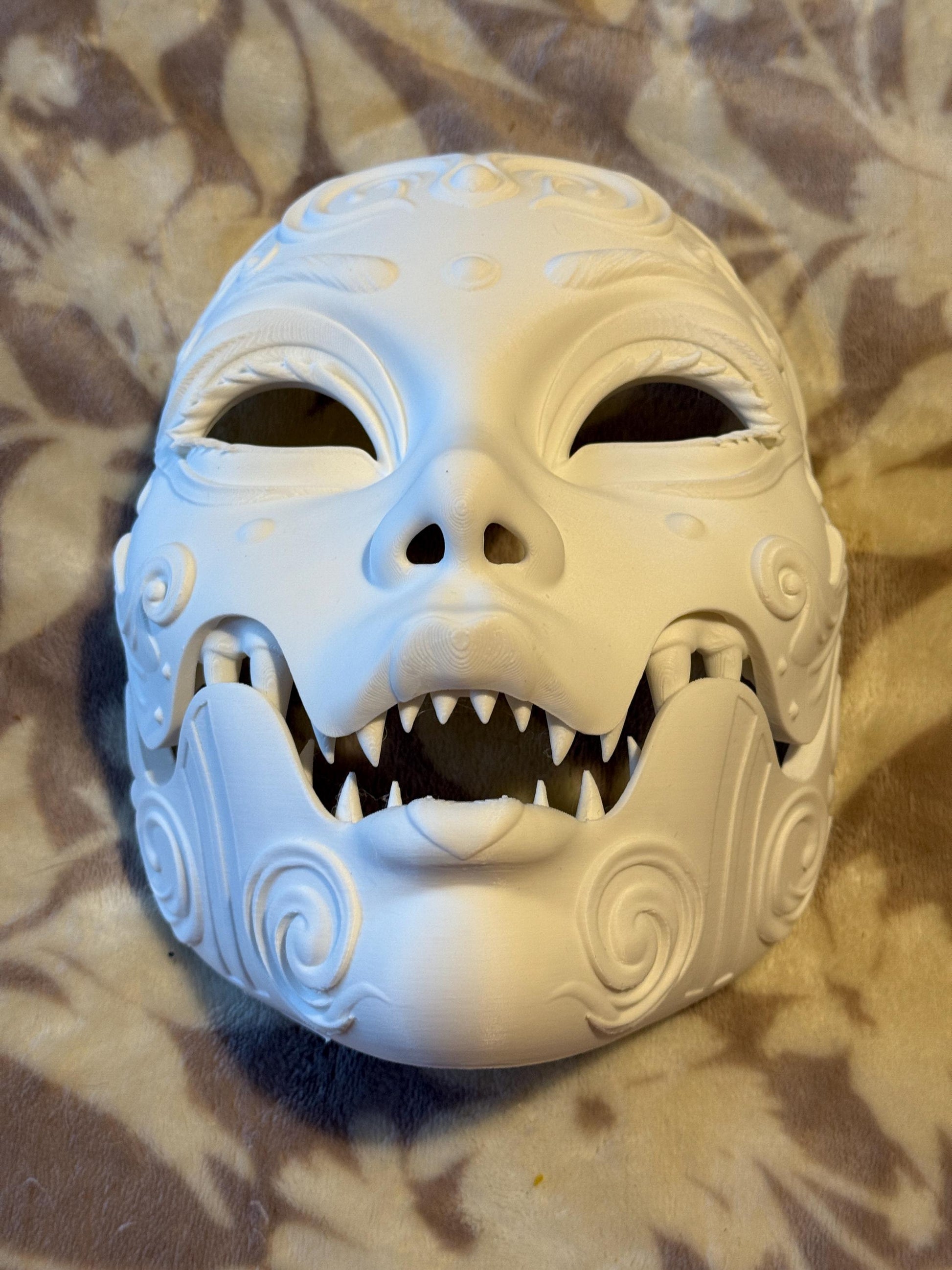 Geisha mask, Geisha Mask with Sharp Teeth - Unique Japanese Art, japanese mask