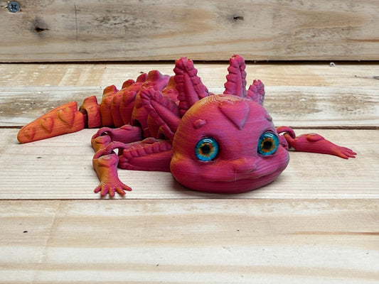 Customizable 3D-Printed Axolotl glass eye's– 20cm Long! Choose Any Color!