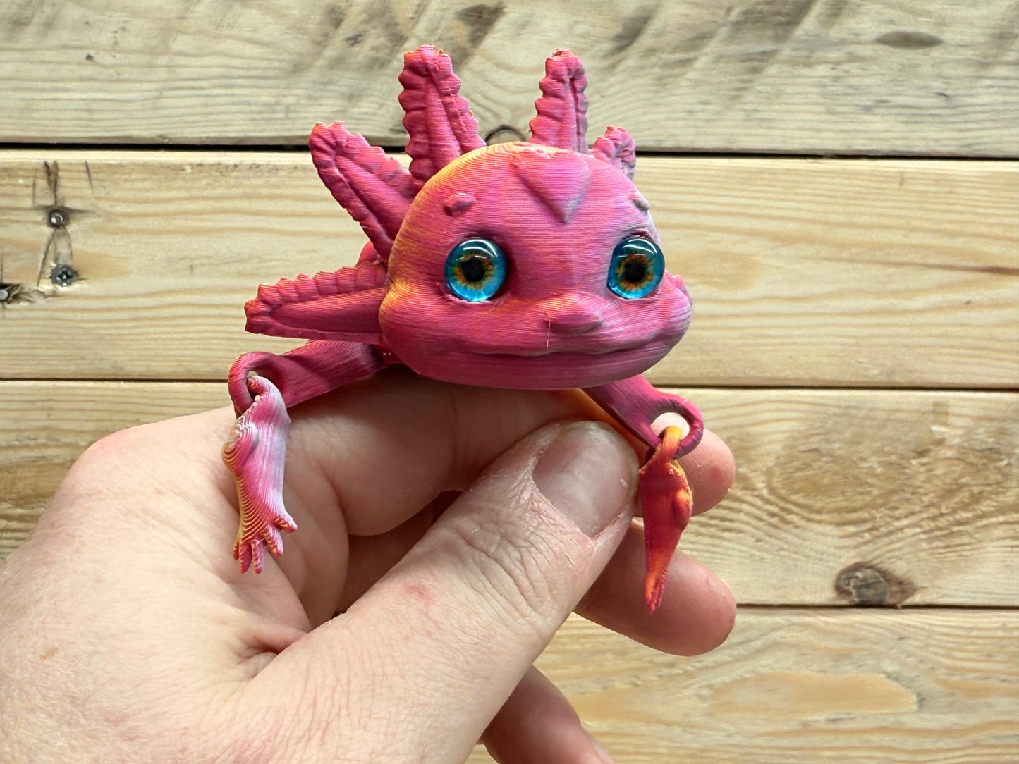 Customizable 3D-Printed Axolotl glass eye's– 20cm Long! Choose Any Color!