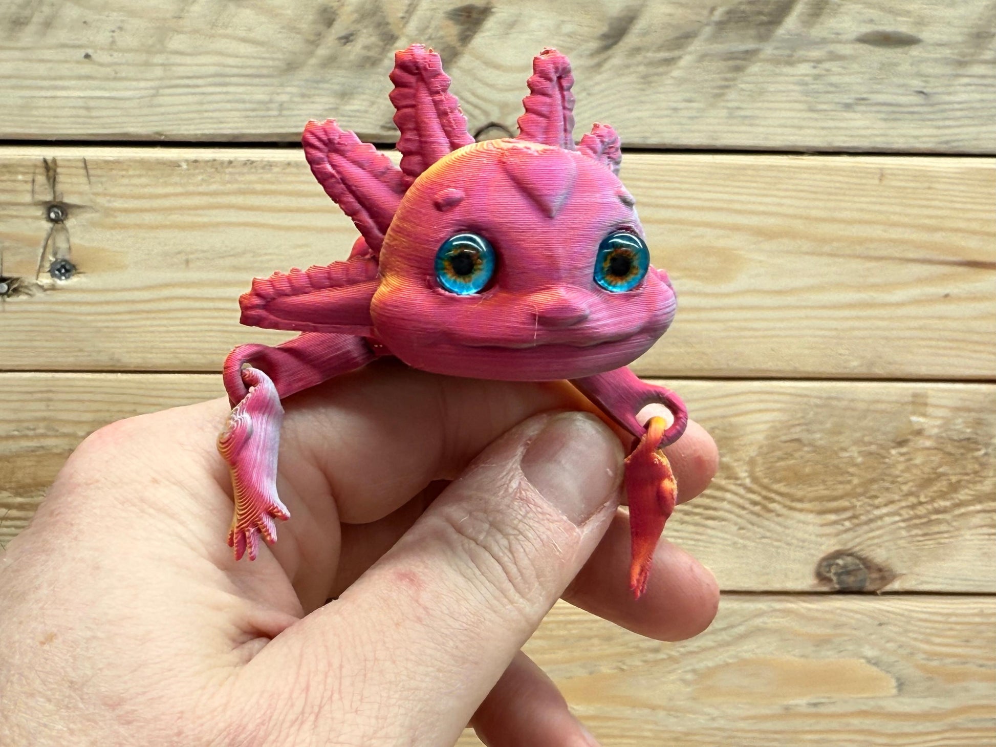 Customizable 3D-Printed Axolotl glass eye's– 20cm Long! Choose Any Color!