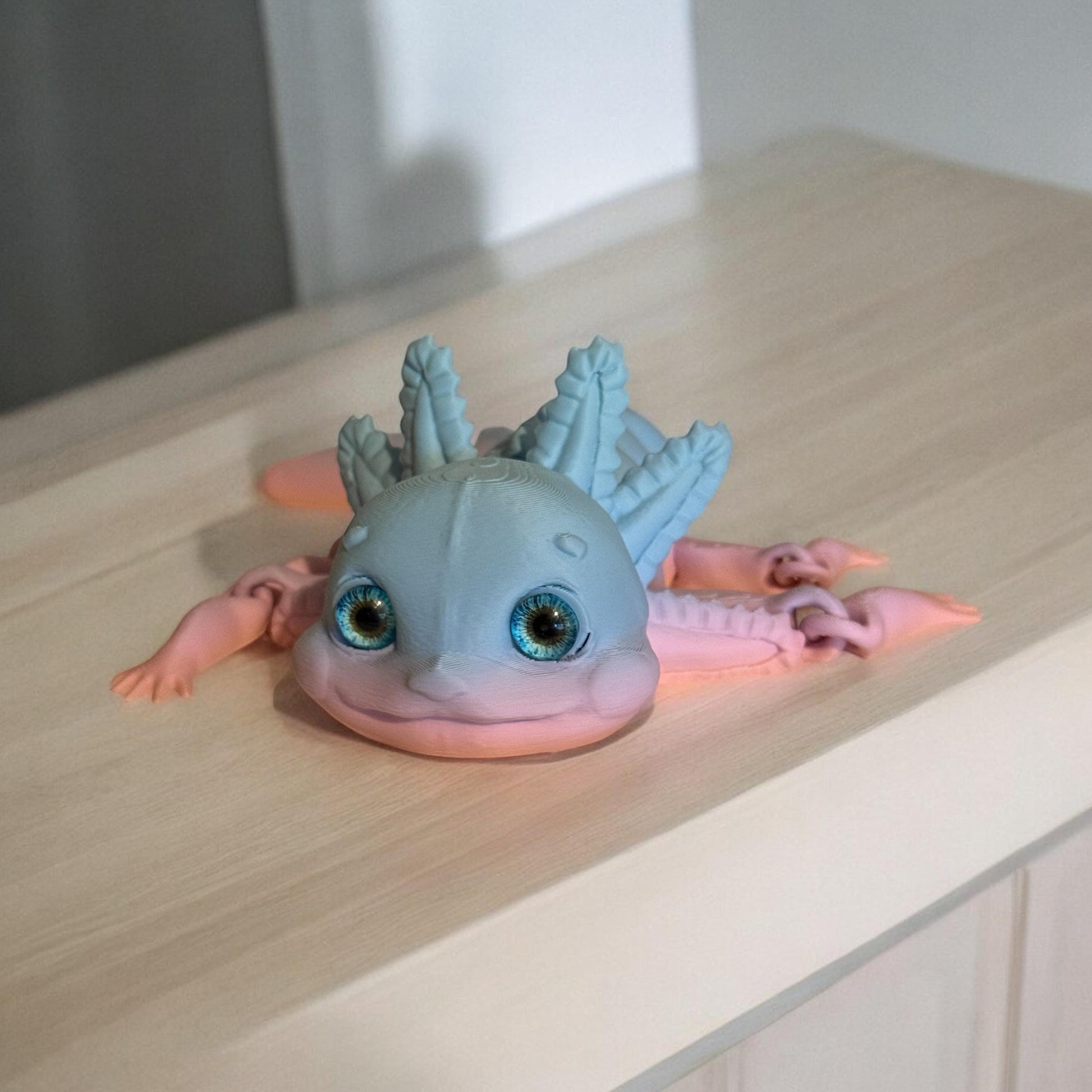Customizable 3D-Printed Axolotl glass eye's– 20cm Long! Choose Any Color!
