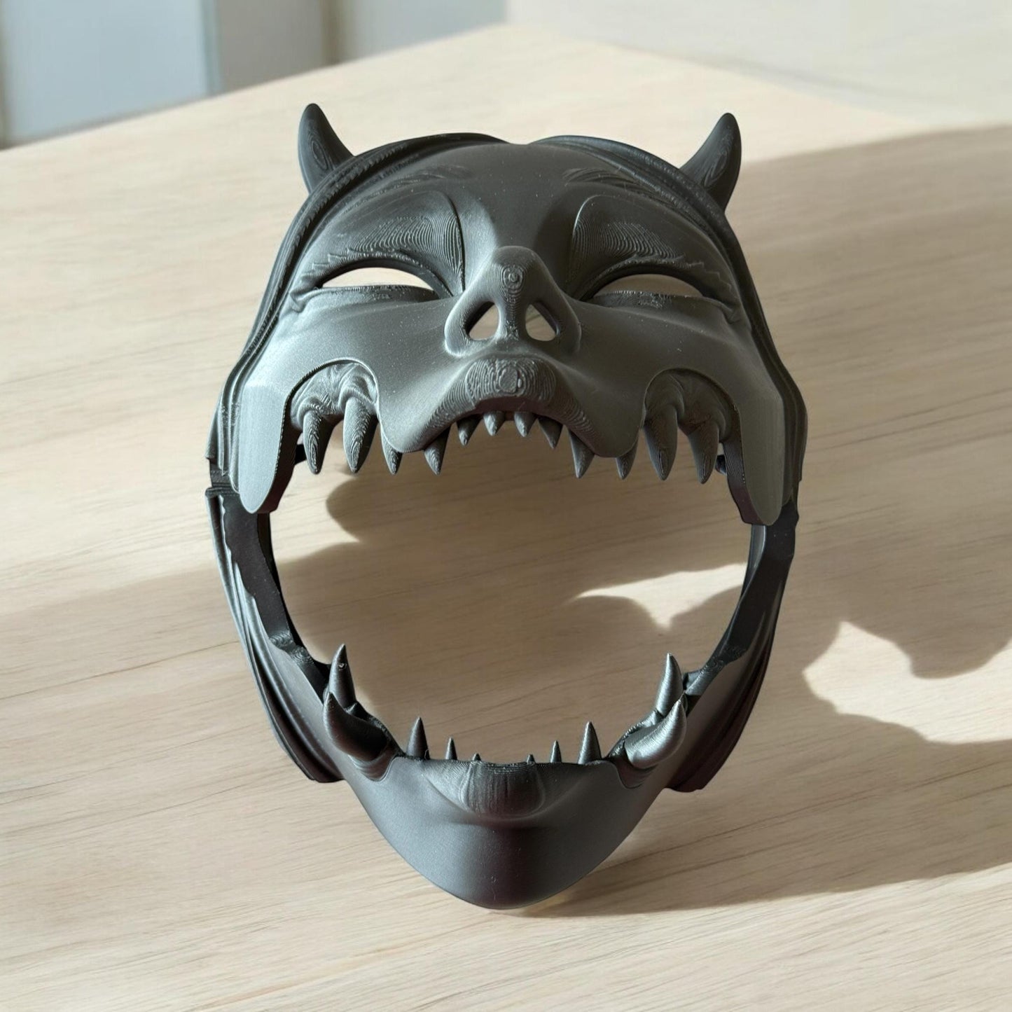 KUCHISAKE MASK, with Sharp Teeth - Unique Japanese Art, japanese mask Black