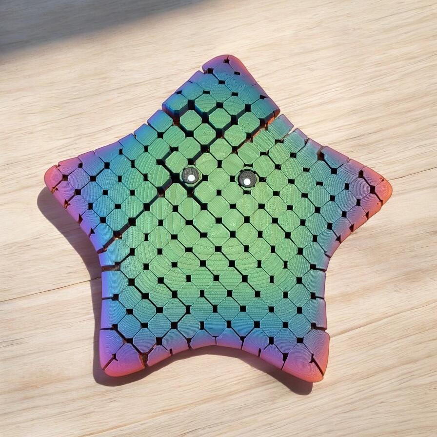 3d print Starfish Hyper Flexible Fidget Toy Great Christmas Gift