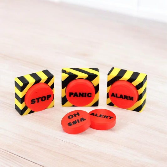 Adorable 3D Printed BIG RED BUTTON Clicker - Perfect Handheld Size! adhd