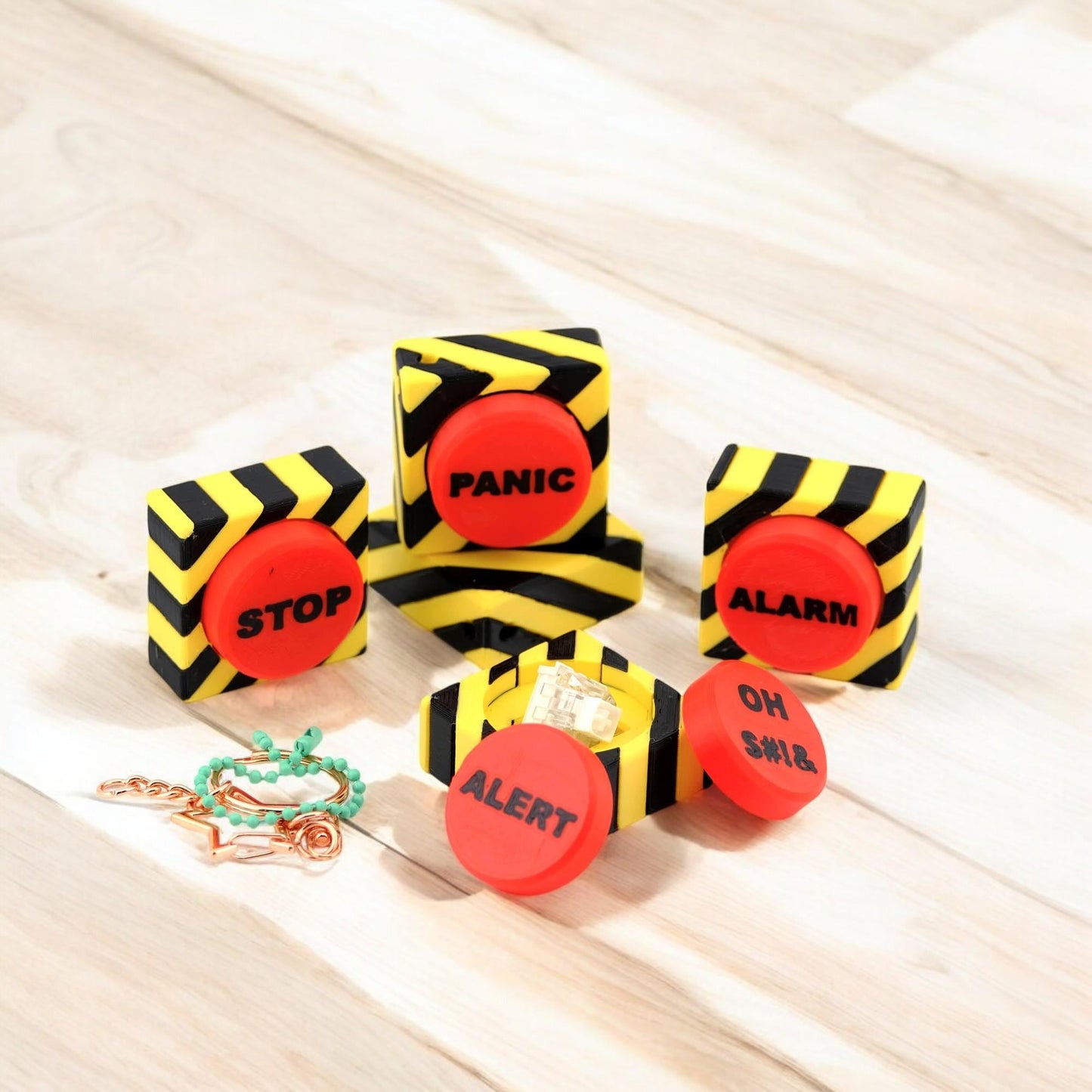 Adorable 3D Printed BIG RED BUTTON Clicker - Perfect Handheld Size! adhd