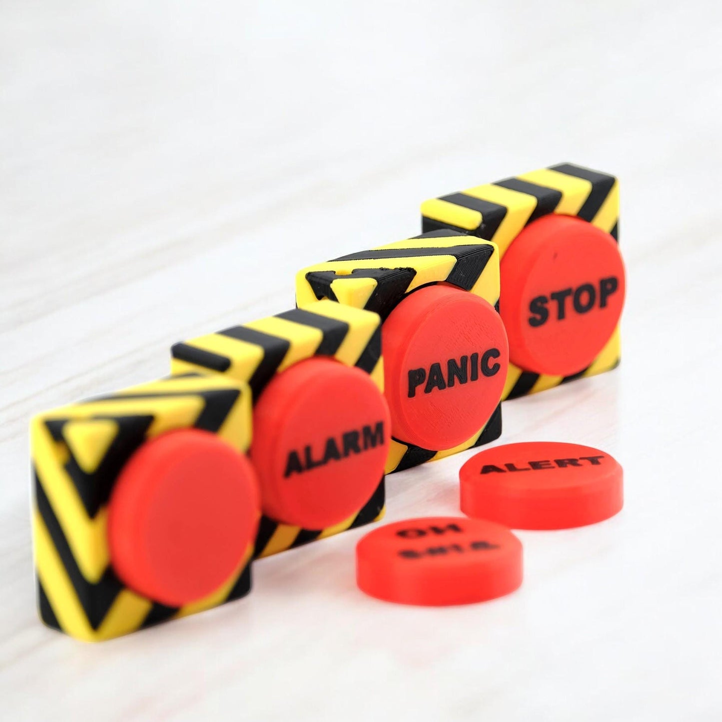 Adorable 3D Printed BIG RED BUTTON Clicker - Perfect Handheld Size! adhd