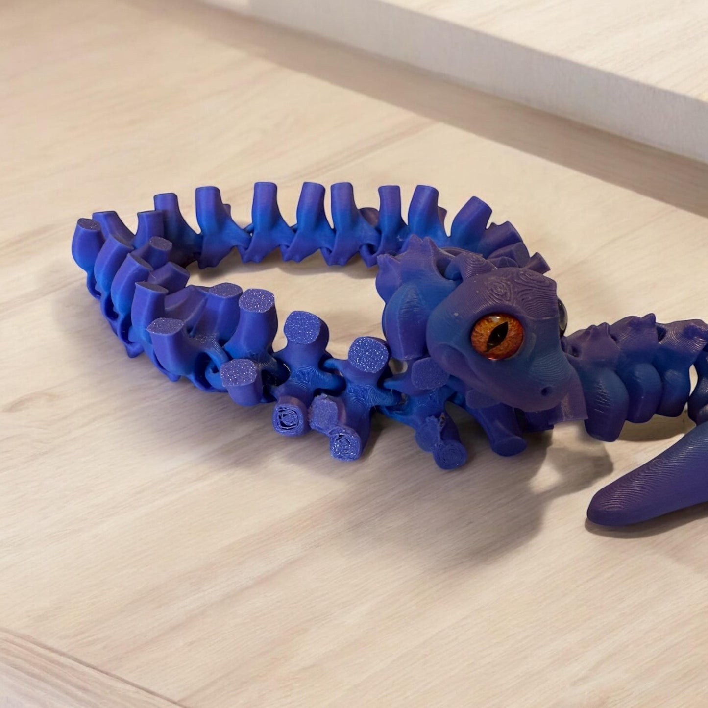 Customizable 3D-Printed skeleton Snake – 21inch Long! Choose Any Color! with glass eyes