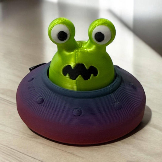 Adorable 3D Printed Alien Ufo Clicker - Perfect Handheld Size! Adhd