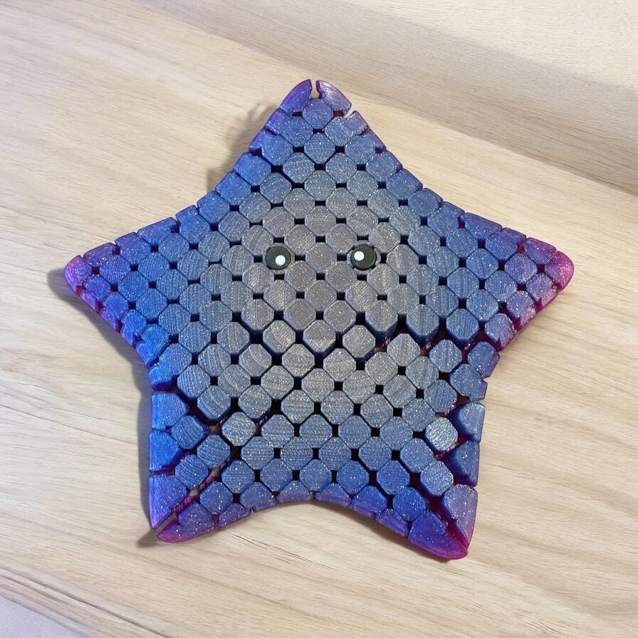 3d print Starfish Hyper Flexible Fidget Toy Great Christmas Gift