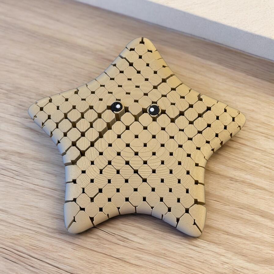 3d print Starfish Hyper Flexible Fidget Toy Great Christmas Gift