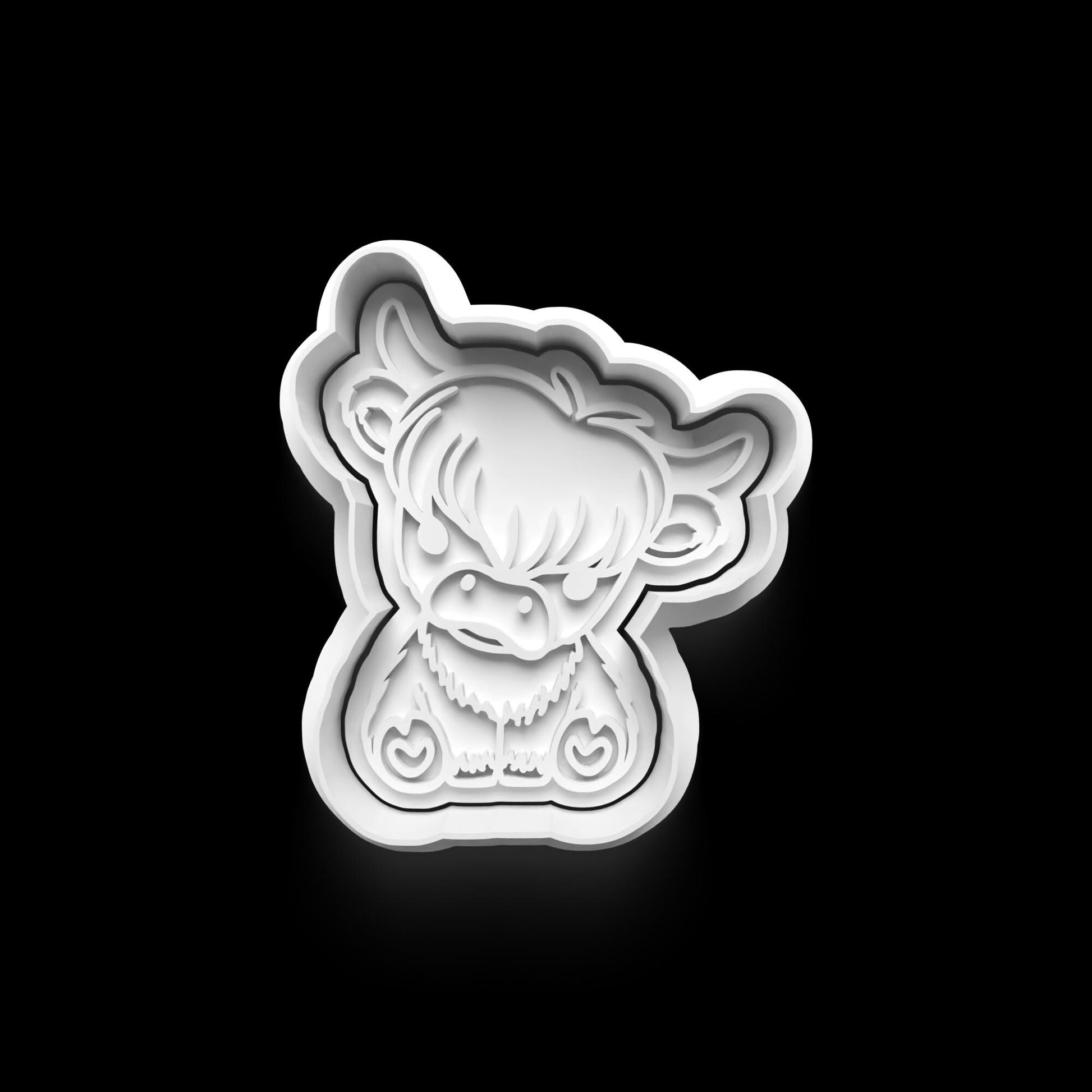 3D-Printed Highland Cow Cookie Cutter Set – Adorable & Fun! 0817