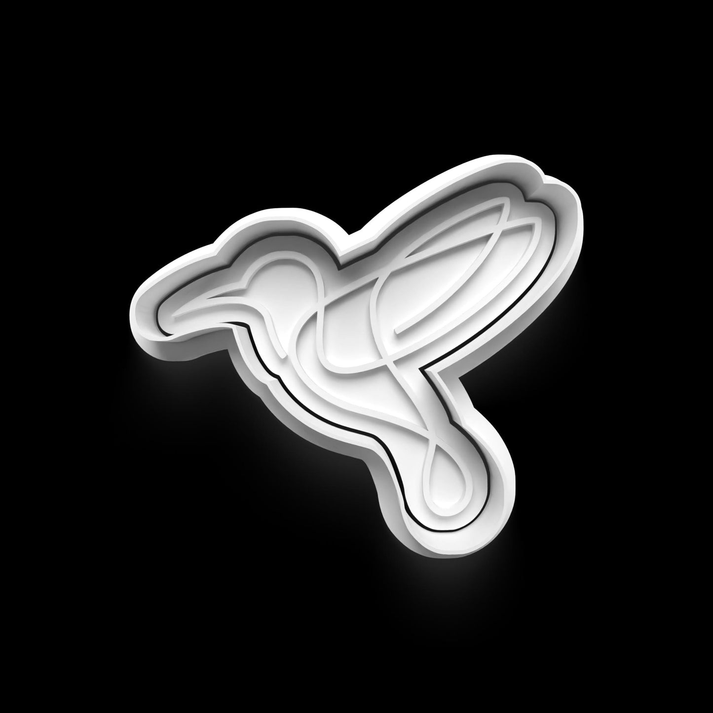 3D-Printed Hummingbird Line Art Cookie Cutter Set – Elegance in Every Bite! 0819