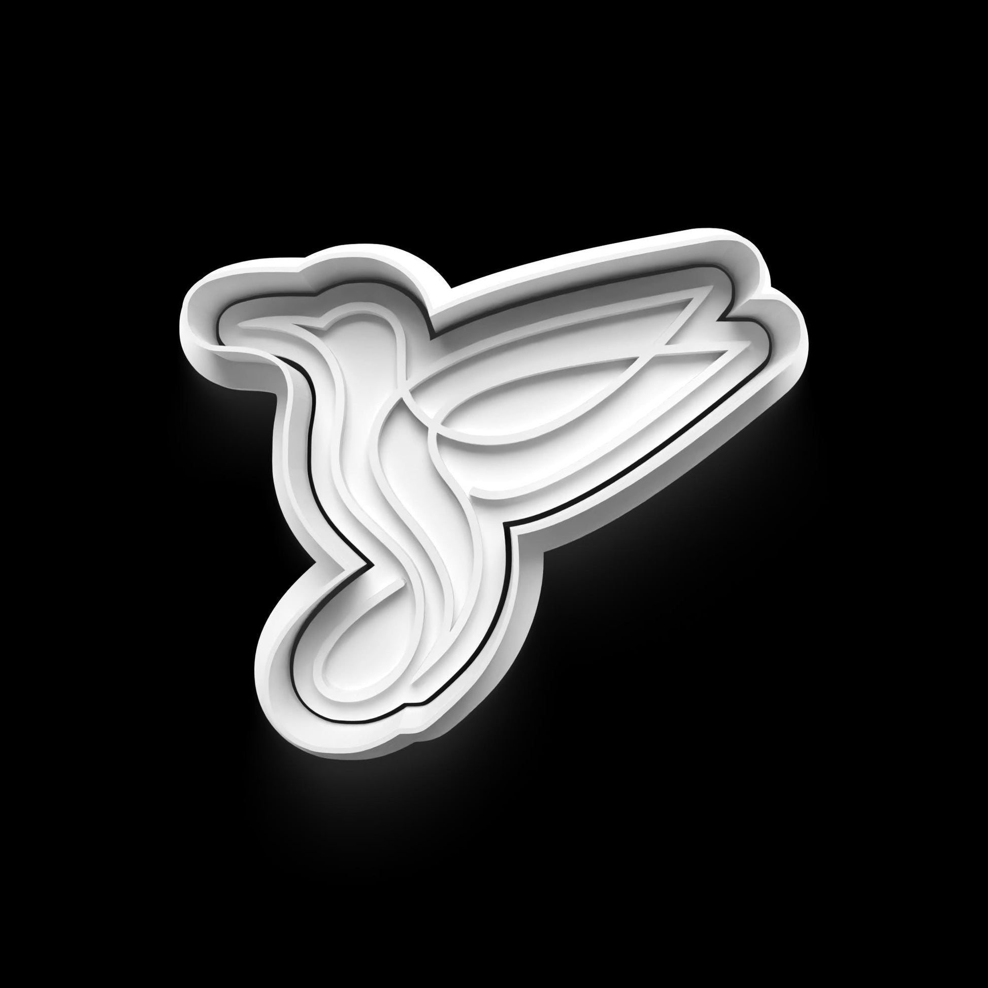 3D-Printed Hummingbird Line Art Cookie Cutter Set – Elegance in Every Bite! 0819