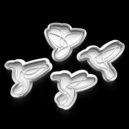 3D-Printed Hummingbird Line Art Cookie Cutter Set – Elegance in Every Bite! 0819