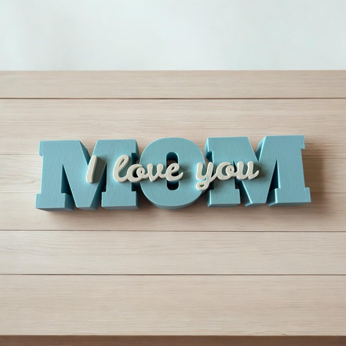Personalized 3D Printed Mother’s Day – "I Love You Mom/Mum" – Unique Gift for Mom