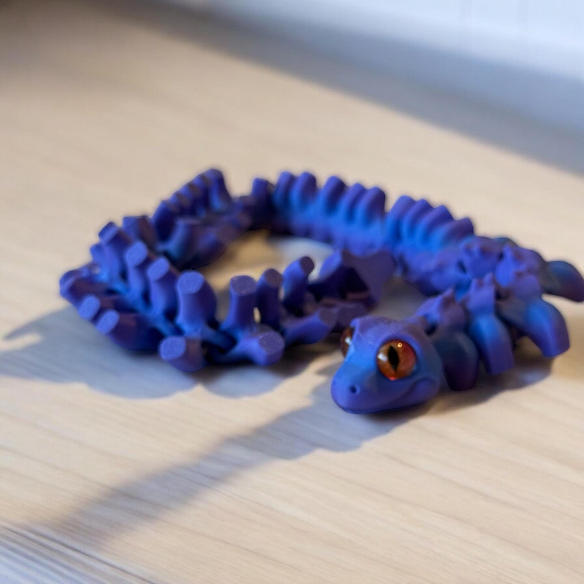 Customizable 3D-Printed skeleton Snake – 21inch Long! Choose Any Color! with glass eyes