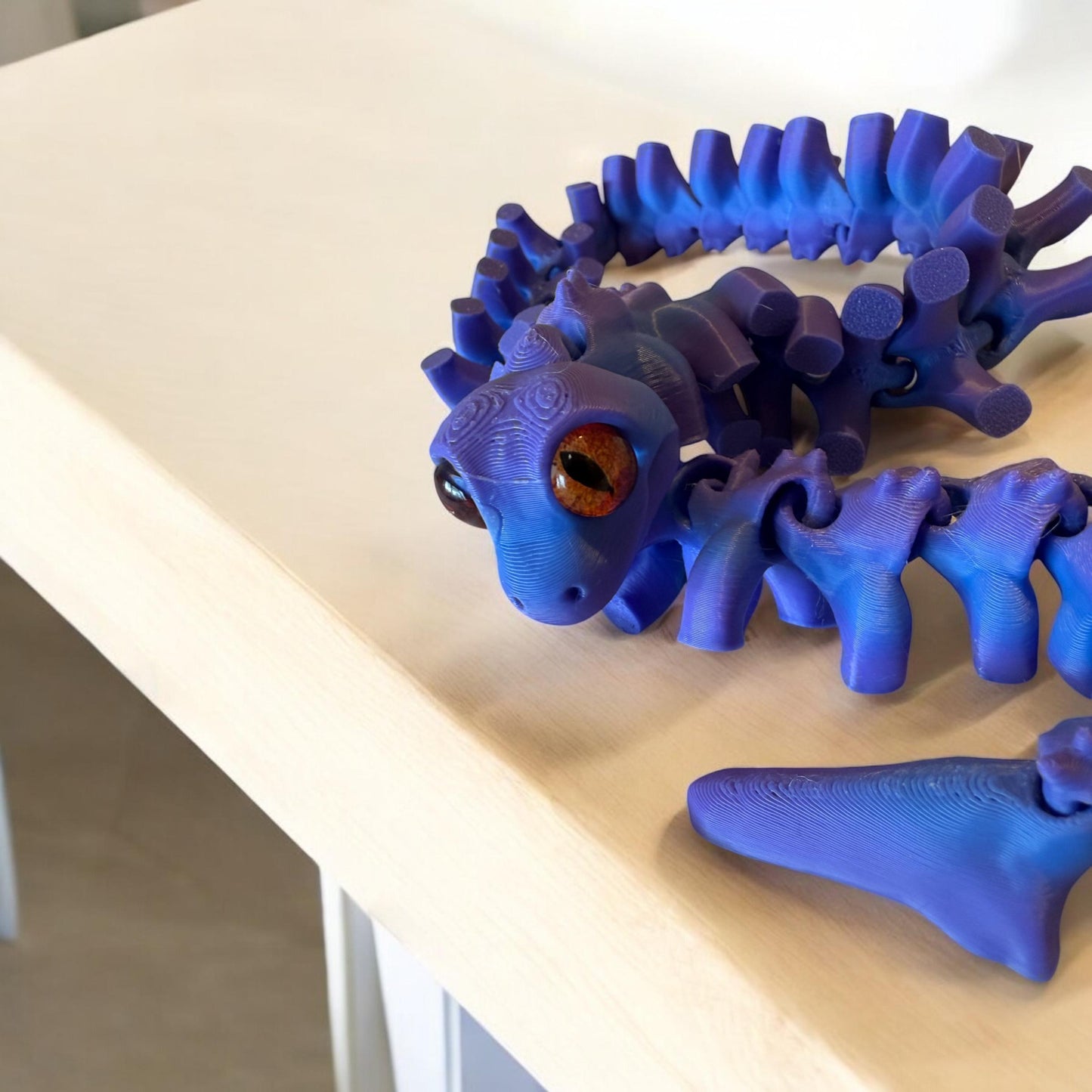 Customizable 3D-Printed skeleton Snake – 21inch Long! Choose Any Color! with glass eyes