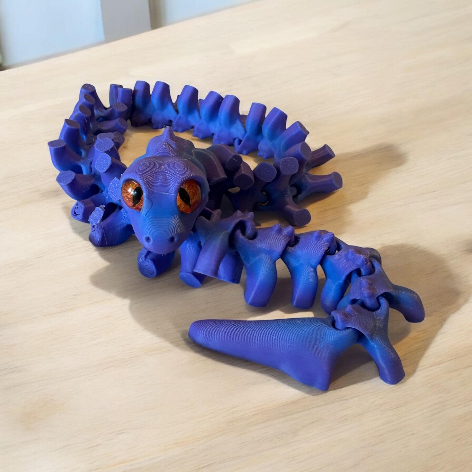 Customizable 3D-Printed skeleton Snake – 21inch Long! Choose Any Color! with glass eyes