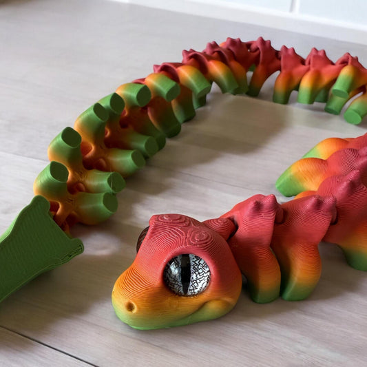 Customizable 3D-Printed skeleton Snake – 21inch Long! Choose Any Color! with glass eyes