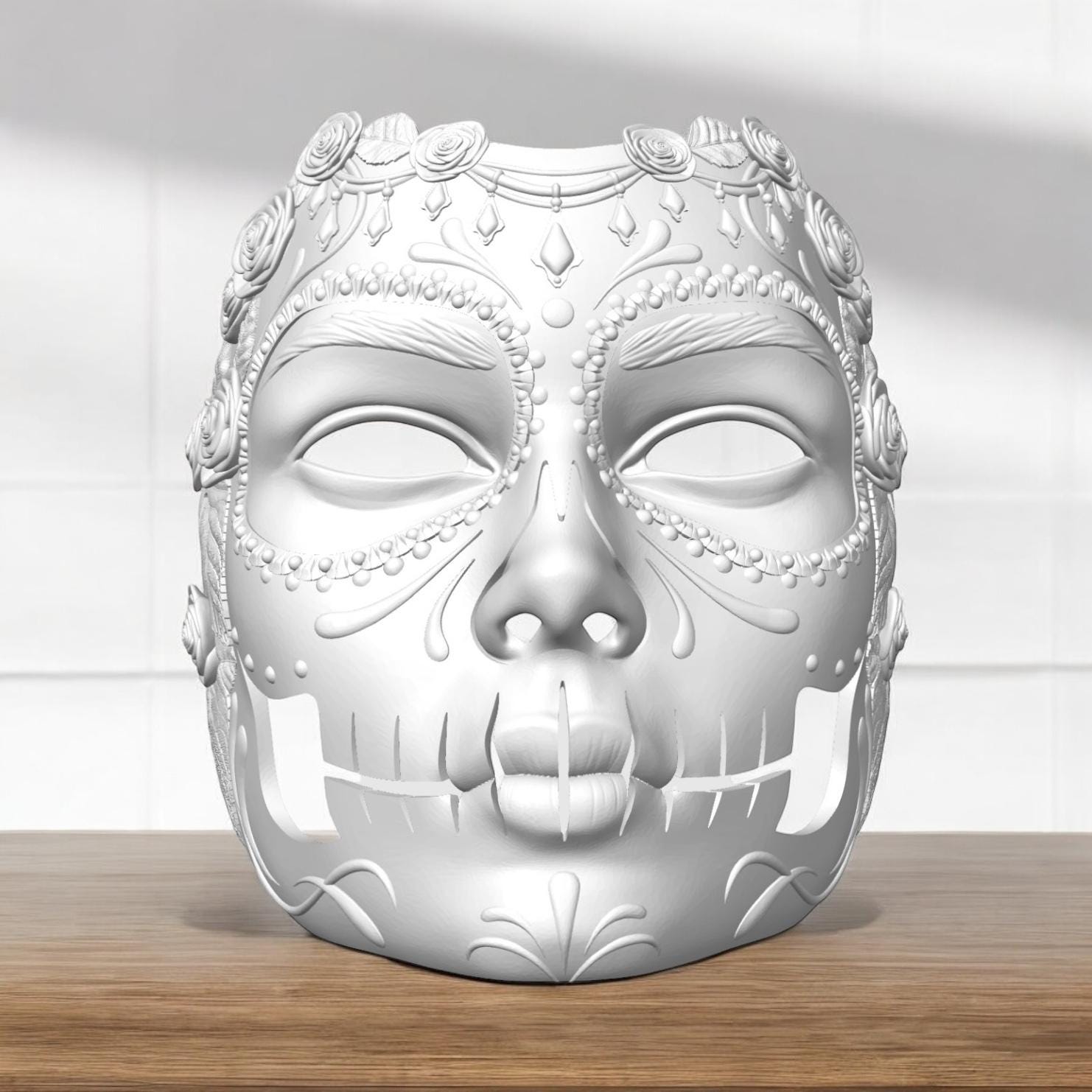 Sant Catrina mask, Santa Catrina Mask - Unique Japanese Art, japanese mask