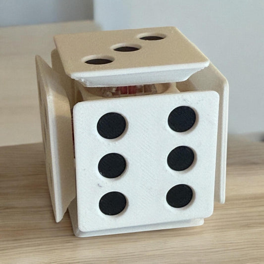 Adorable 3D Printed Dice Clicker - Perfect Handheld Size! Pink / Blue