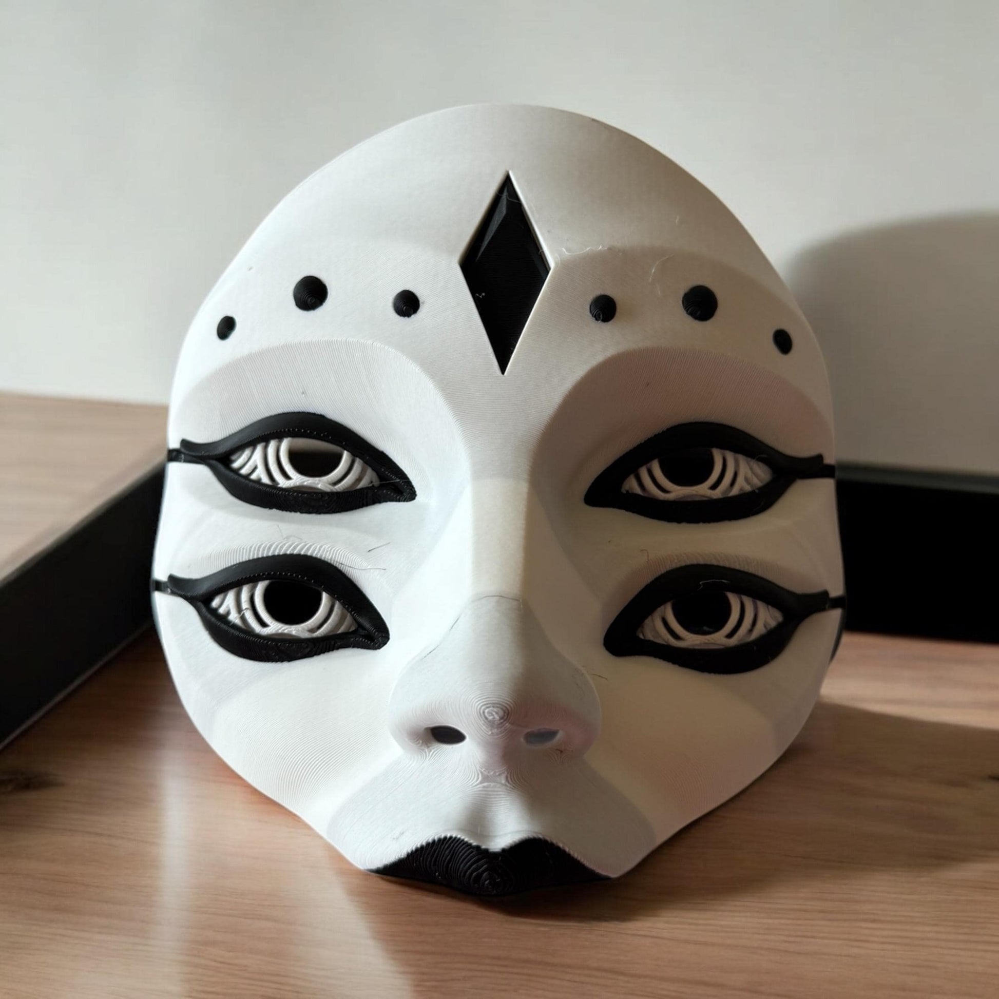 Hellequin Mask 3D Printed Cosplay Horror Mask Wearable Face Mask Oni Mask For - Unique Japanese Art, japanese mask