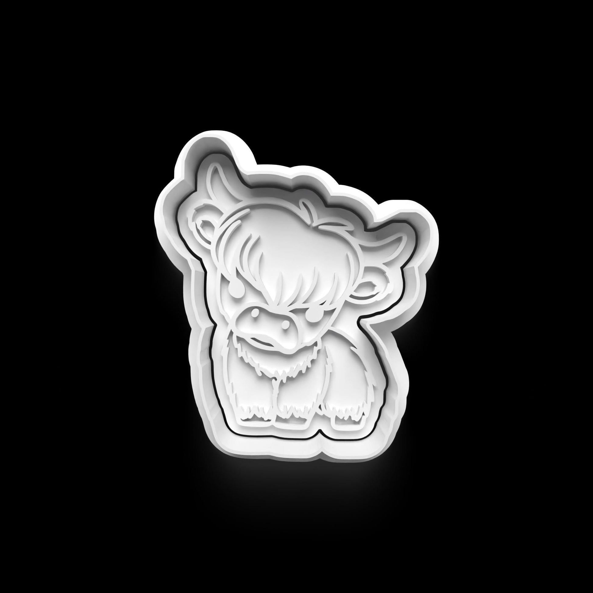 3D-Printed Highland Cow Cookie Cutter Set – Adorable & Fun! 0817