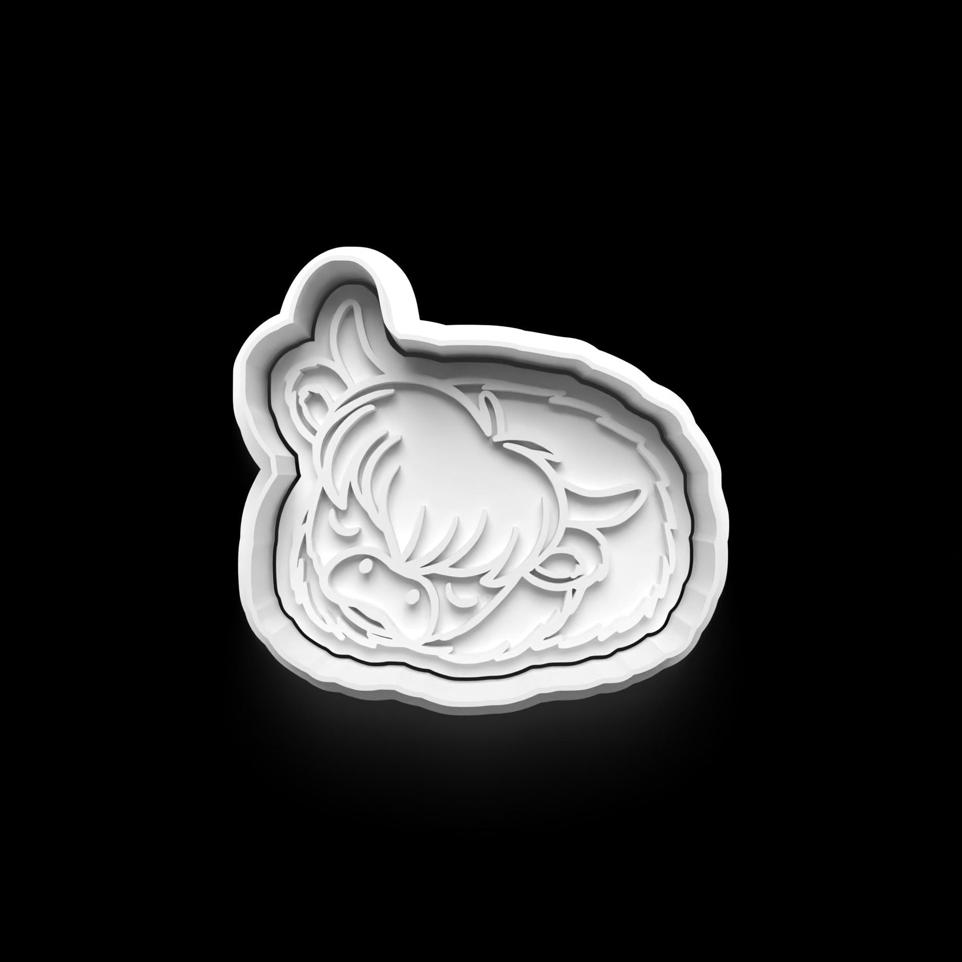 3D-Printed Highland Cow Cookie Cutter Set – Adorable & Fun! 0817