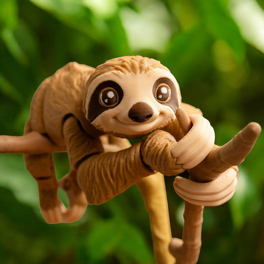 Customizable 3D-Printed Sloth – 16cm Long! Choose Any Color!
