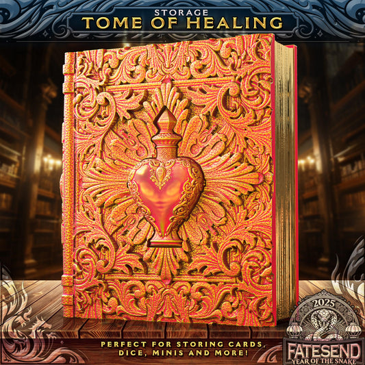 Healing Tome Tome Book Dice Vault and Rolling Tray | Dungeons and Dragons | DnD | D&D RPG Game | Dice Container