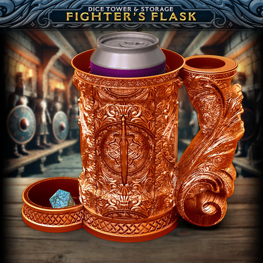 Fighter Tankard Dice Tower | Dungeons and Dragons | DnD | D&D | RPG Game | Pathfinder | Barbarian Tankard and Dice Tower Combo Any color