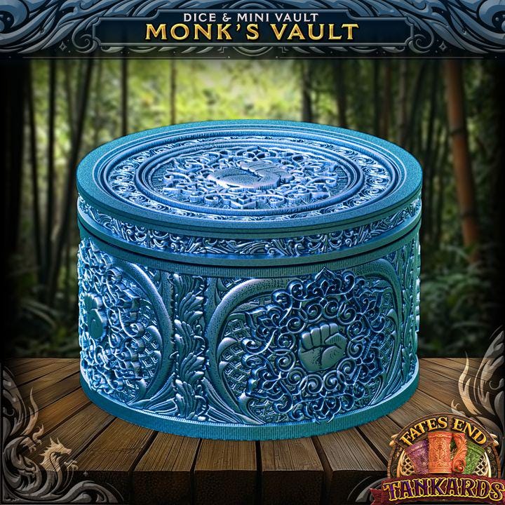 Monk Tankard Dice Tower | Dungeons and Dragons | DnD | D&D | RPG Game | Pathfinder | Barbarian Tankard and Dice Tower Combo Any color