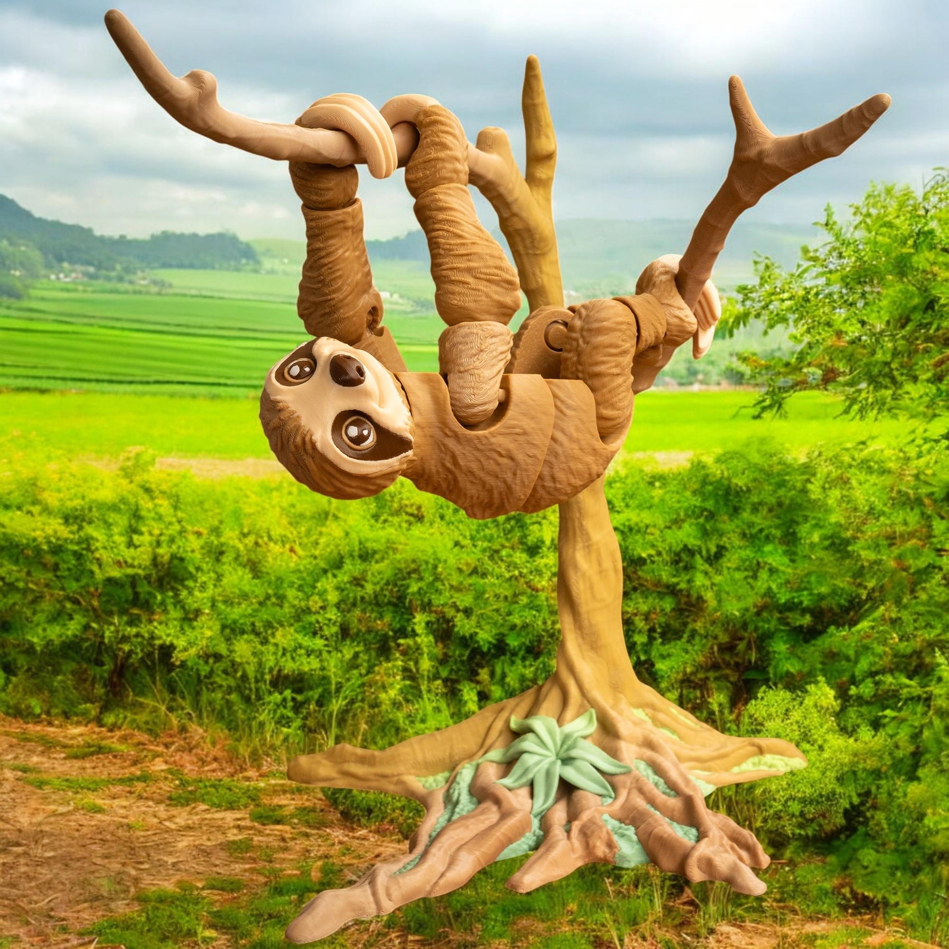Customizable 3D-Printed Sloth – 16cm Long! Choose Any Color!