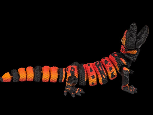 3D Printed Articulated Gila Monster | Fidget Toy | Gift | Stocking Filler | Sensory Toy | Desk Sitter | Decorative Figurine