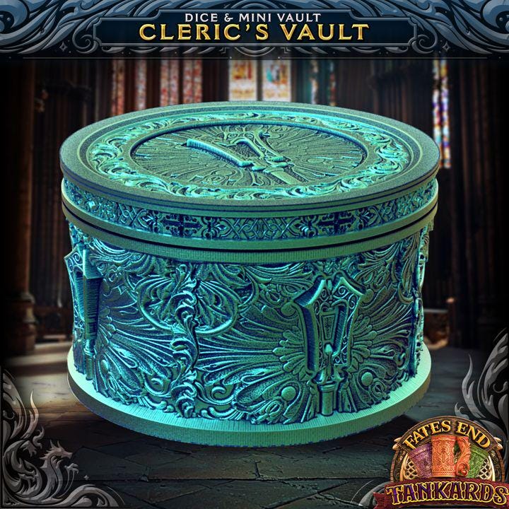 Cleric Tankard Dice Tower | Dungeons and Dragons | DnD | D&D | RPG Game | Pathfinder | Barbarian Tankard and Dice Tower Combo Any color