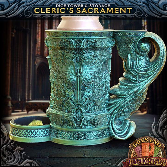 Cleric Tankard Dice Tower | Dungeons and Dragons | DnD | D&D | RPG Game | Pathfinder | Barbarian Tankard and Dice Tower Combo Any color