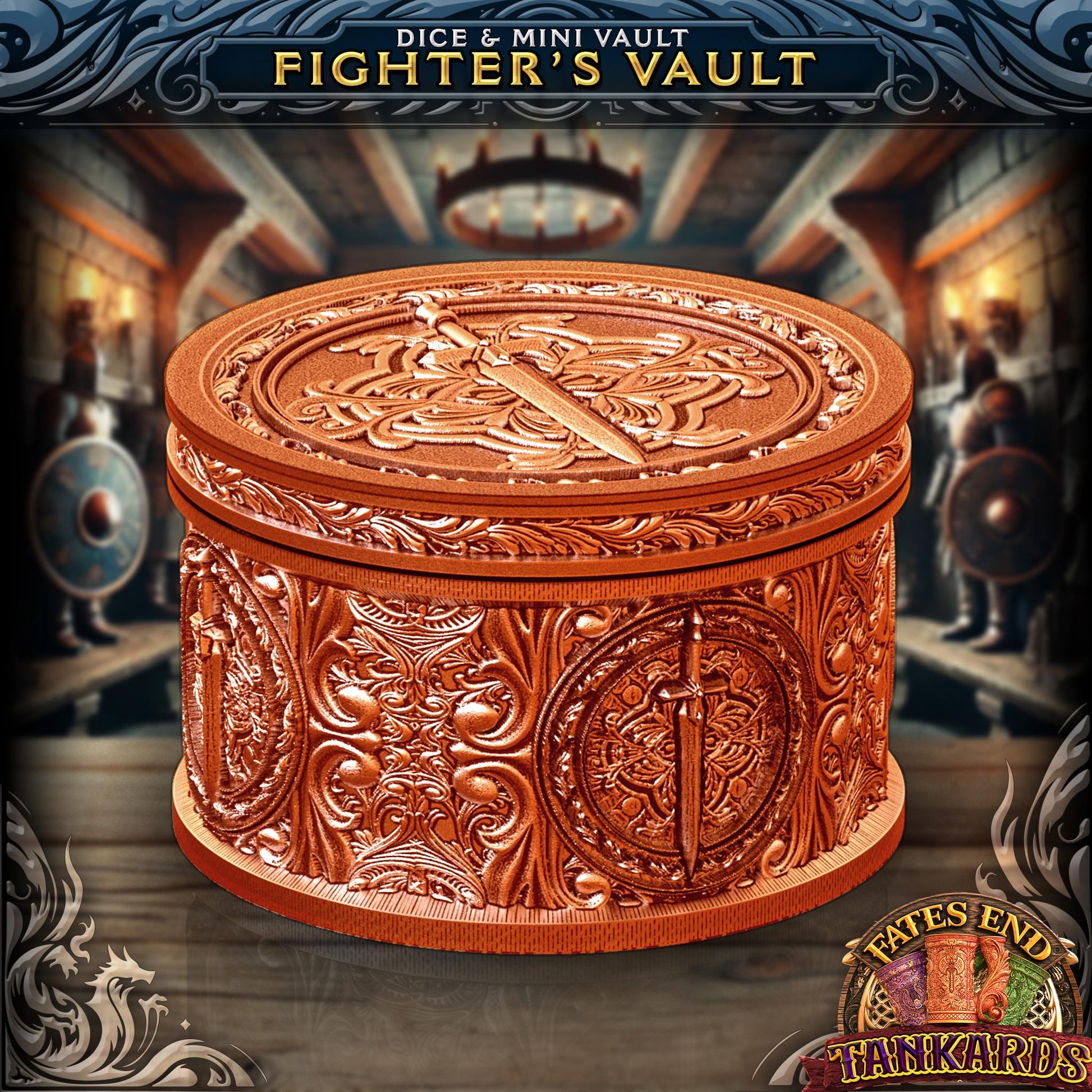 Fighter Tankard Dice Tower | Dungeons and Dragons | DnD | D&D | RPG Game | Pathfinder | Barbarian Tankard and Dice Tower Combo Any color